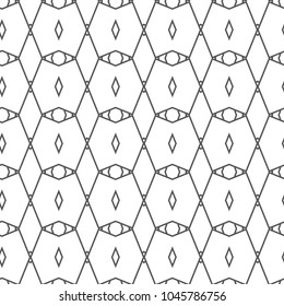 Seamless geometric ornamental vector pattern
