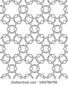 Seamless geometric ornamental vector pattern