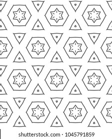 Seamless geometric ornamental vector pattern