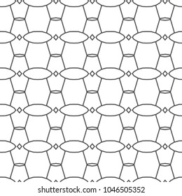 Seamless geometric ornamental vector pattern