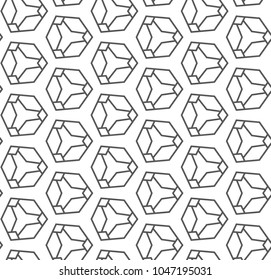 Seamless geometric ornamental vector pattern