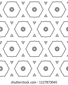 Seamless geometric ornamental vector pattern