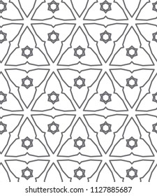 Seamless geometric ornamental vector pattern