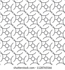 Seamless geometric ornamental vector pattern