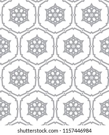 Seamless geometric ornamental vector pattern