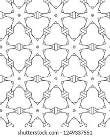 Seamless geometric ornamental vector pattern