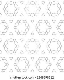 Seamless geometric ornamental vector pattern