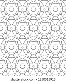 Seamless geometric ornamental vector pattern