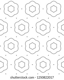 Seamless geometric ornamental vector pattern