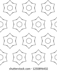 Seamless geometric ornamental vector pattern