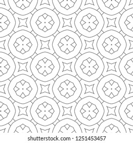 Seamless geometric ornamental vector pattern