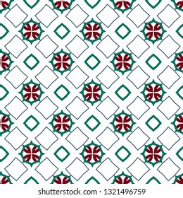 Seamless geometric ornamental vector pattern