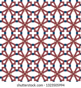 Seamless geometric ornamental vector pattern