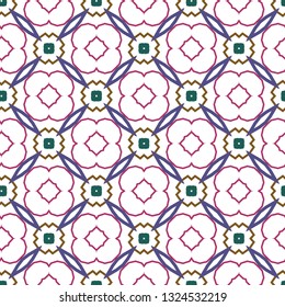 Seamless geometric ornamental vector pattern