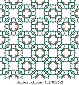 Seamless geometric ornamental vector pattern