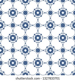 Seamless geometric ornamental vector pattern