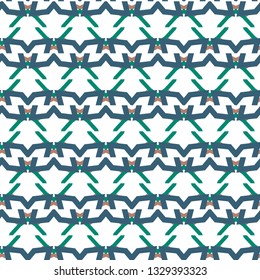 Seamless geometric ornamental vector pattern