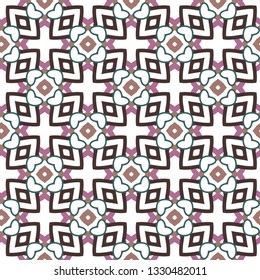 Seamless geometric ornamental vector pattern