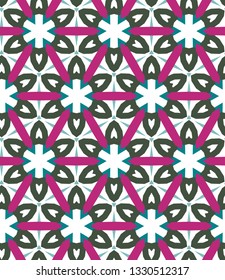 Seamless geometric ornamental vector pattern