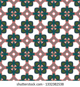 Seamless geometric ornamental vector pattern