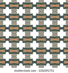 Seamless geometric ornamental vector pattern