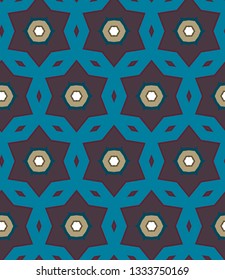 Seamless geometric ornamental vector pattern