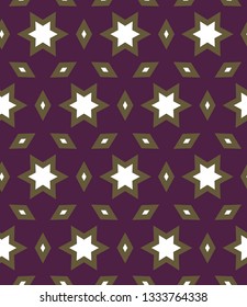 Seamless geometric ornamental vector pattern