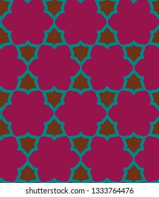 Seamless geometric ornamental vector pattern