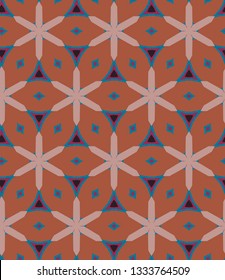 Seamless geometric ornamental vector pattern