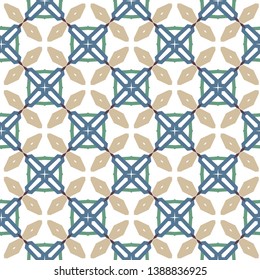 Seamless geometric ornamental vector pattern