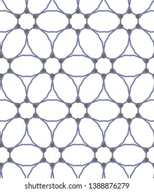 Seamless geometric ornamental vector pattern