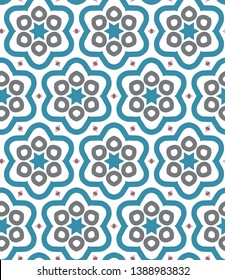 Seamless geometric ornamental vector pattern