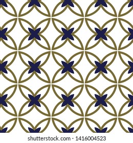 Seamless geometric ornamental vector pattern