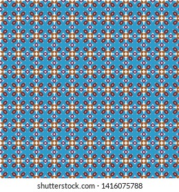 Seamless geometric ornamental vector pattern