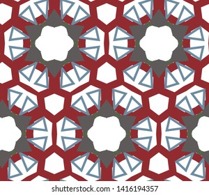 Seamless geometric ornamental vector pattern