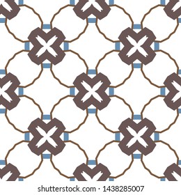 Seamless geometric ornamental vector pattern. Abstract background