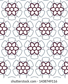 Seamless geometric ornamental vector pattern. Abstract background