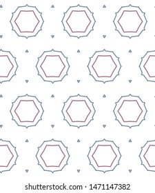 Seamless geometric ornamental vector pattern. Abstract background