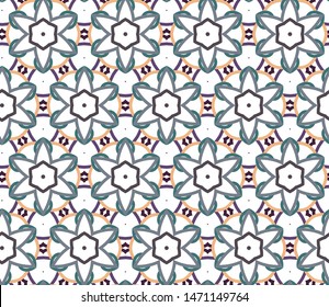 Seamless geometric ornamental vector pattern. Abstract background