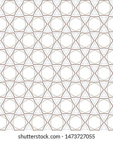 Seamless geometric ornamental vector pattern. Abstract background