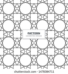 Seamless geometric ornamental vector pattern