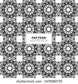 Seamless geometric ornamental vector pattern