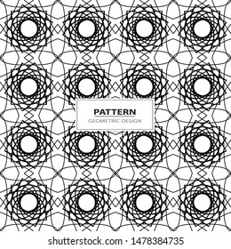 Seamless geometric ornamental vector pattern