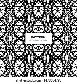 Seamless geometric ornamental vector pattern