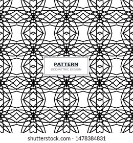 Seamless geometric ornamental vector pattern