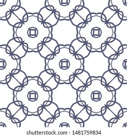 Seamless geometric ornamental vector pattern
