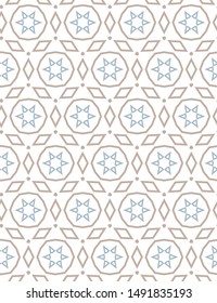 Seamless geometric ornamental vector pattern. Abstract background