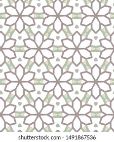 Seamless geometric ornamental vector pattern. Abstract background