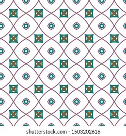 Seamless geometric ornamental vector pattern. Abstract background
