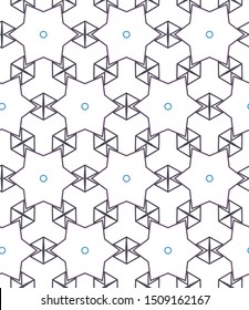 Seamless geometric ornamental vector pattern. Abstract background